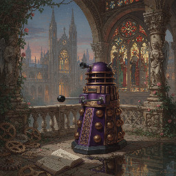 a purple dalek