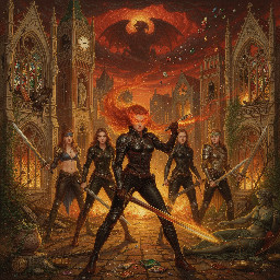 Monster power.  The great battle-maiden of hell-fire.  Ragnarok.  Swordswomen in black leather britches.  The final fall of civilisation.