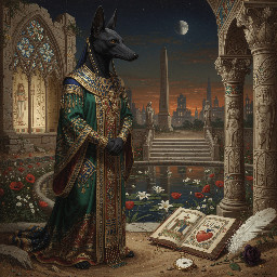 the ancient egyptian god anubis