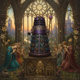 a purple dalek