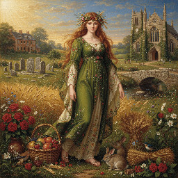the goddess of fertility in ancient pagan england at high summer