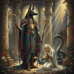 the ancient egyptian god anubis