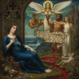When the cold dread hand of death lies heavy on your heart, when all hope of love is lost and your world torn apart, jagermeister, jagermeister, the sweetest blood from the venis of pan, bachus, dyonisis, lift me up to the lips of isis!
