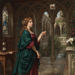 Woman holding string.