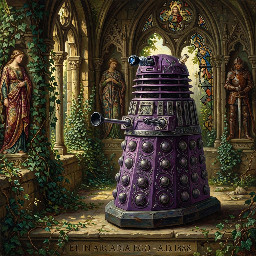 a purple dalek