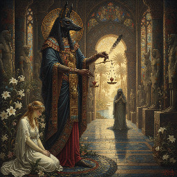 the ancient egyptian god anubis