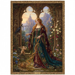 Woman holding string.