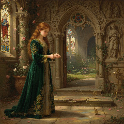 Woman holding string.