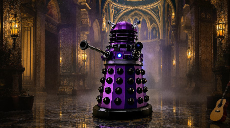 a purple dalek